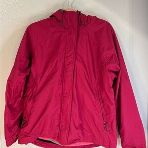 L.L. Bean Pink Shell Hooded Jacket